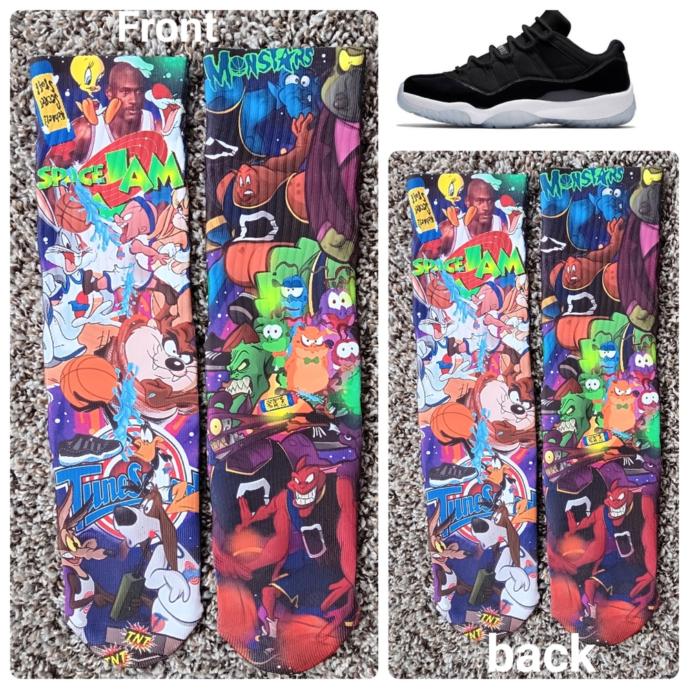 Space jam jordan 11 low socks
